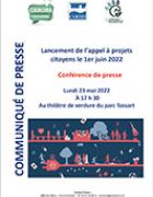 Lancement de l’appel à projets citoyens le 1er juin 2022